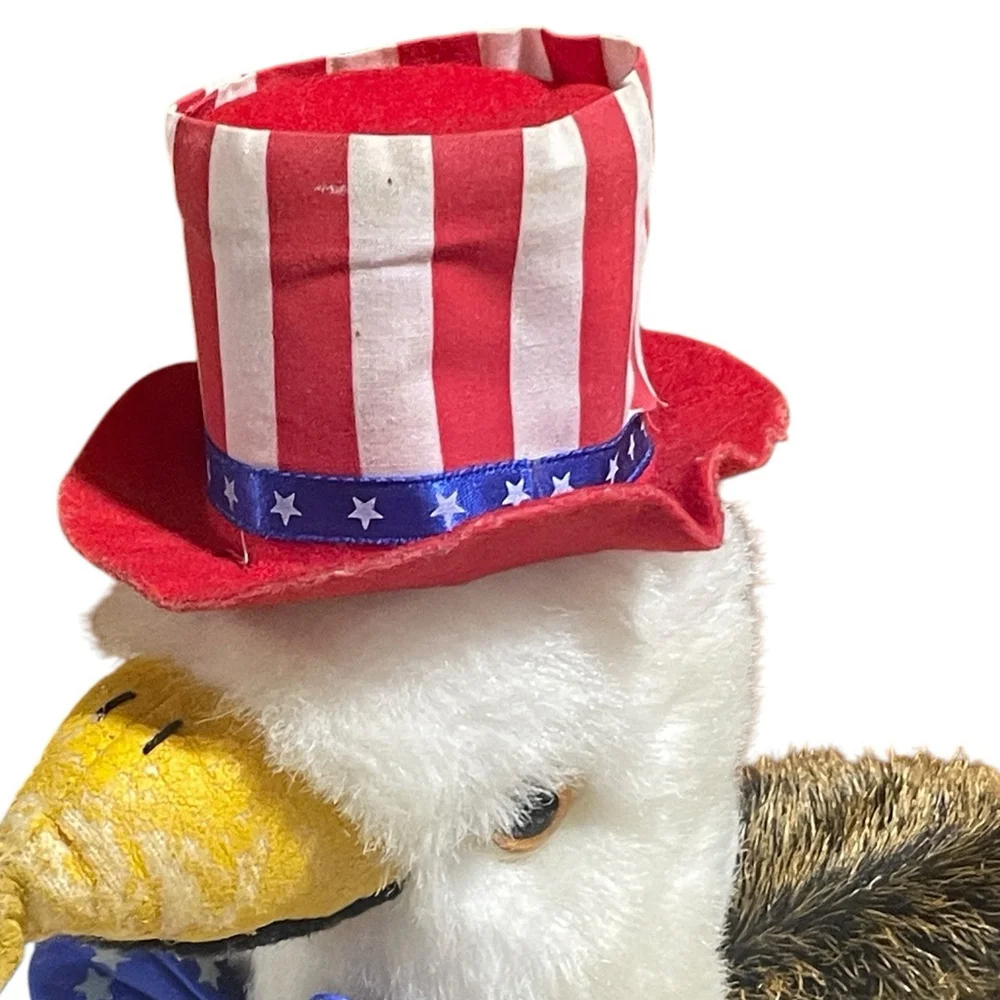 Vintage Ganz Bald Eagle Plush 1990 Heritage Collection Patriotic Americana READ